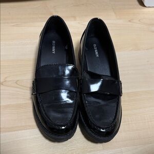 Old Navy Shiny Black Loafers